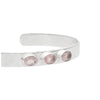 Pulsera "Jaipur" silver cuarzo rosado - KARVIK JOYAS