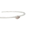 Pulsera "Delhi" Silver cuarzo rosado - KARVIK JOYAS