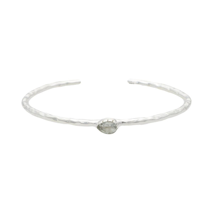 Pulsera "Delhi" Silver peridoto - KARVIK JOYAS